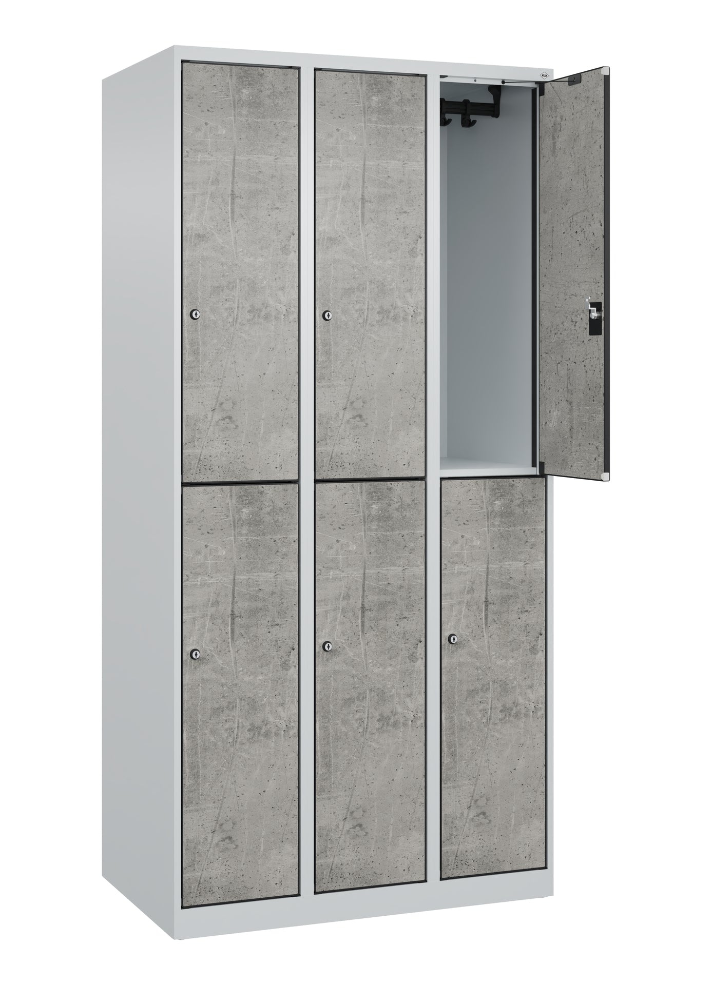 Doppelstöckiger Spind Evolo PLUS aus Stahl