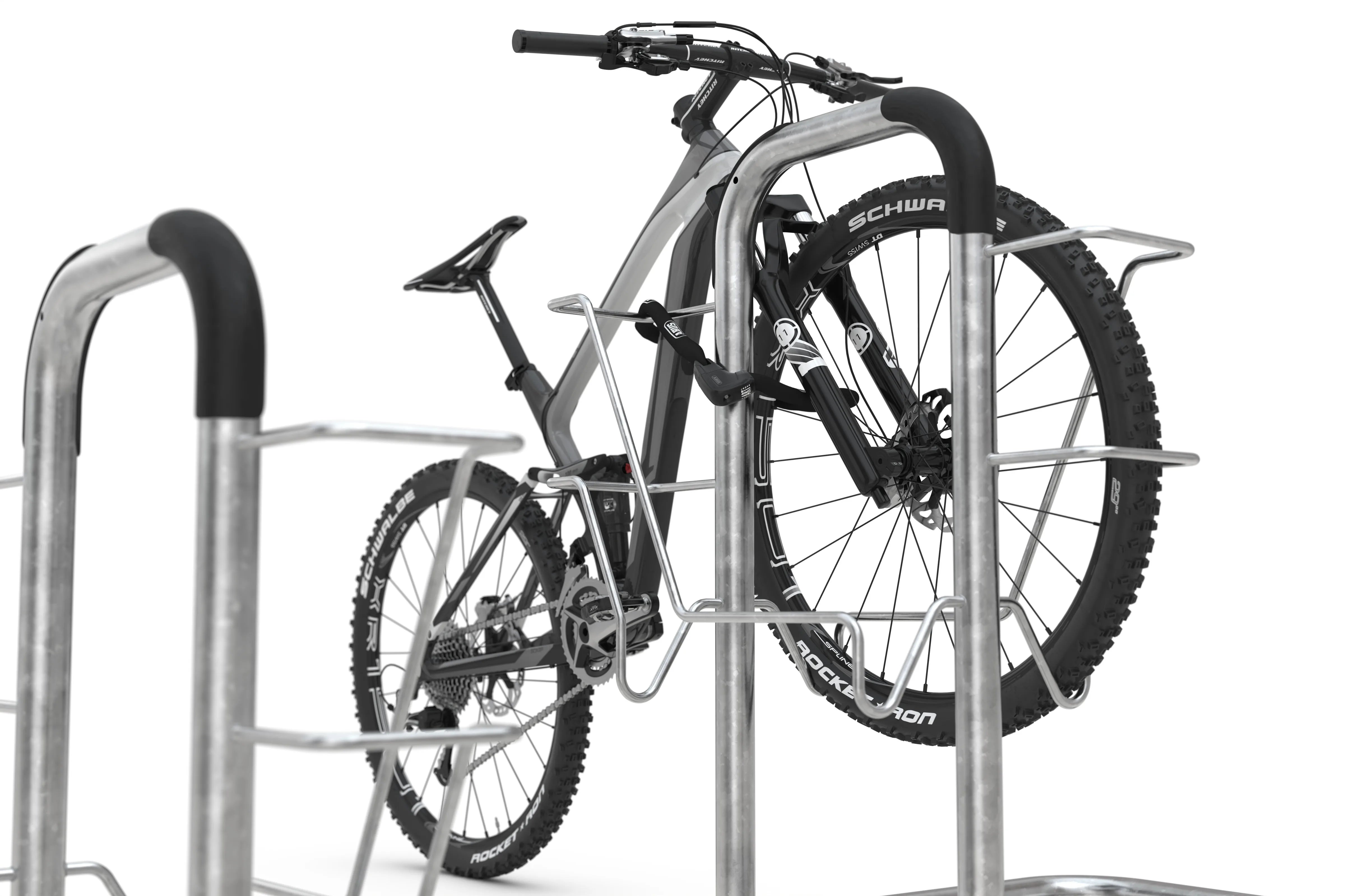 Fahrrad-Lean-To-System als Anlehnparker | Vorderradhalter