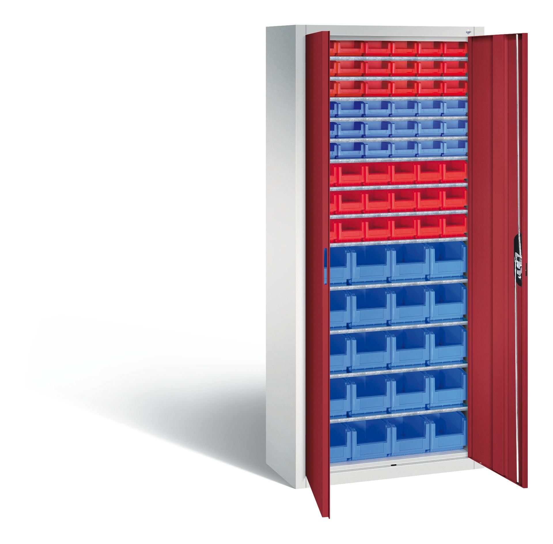 Magazinschrank von C+P in rot