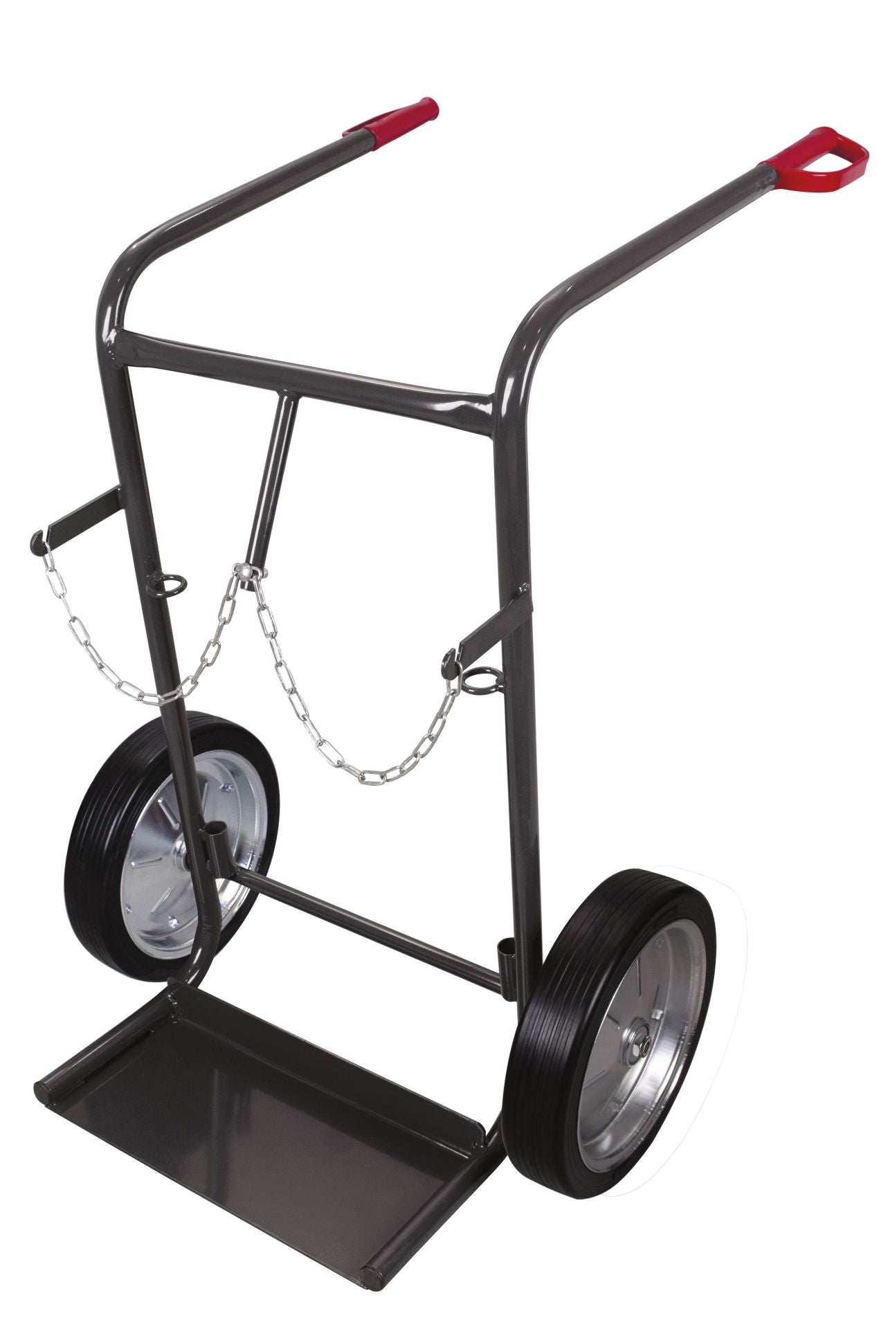 Stahlflaschenkarre von VARIOfit anthrazit | Traglast 200 kg | 2 Stahlflaschen