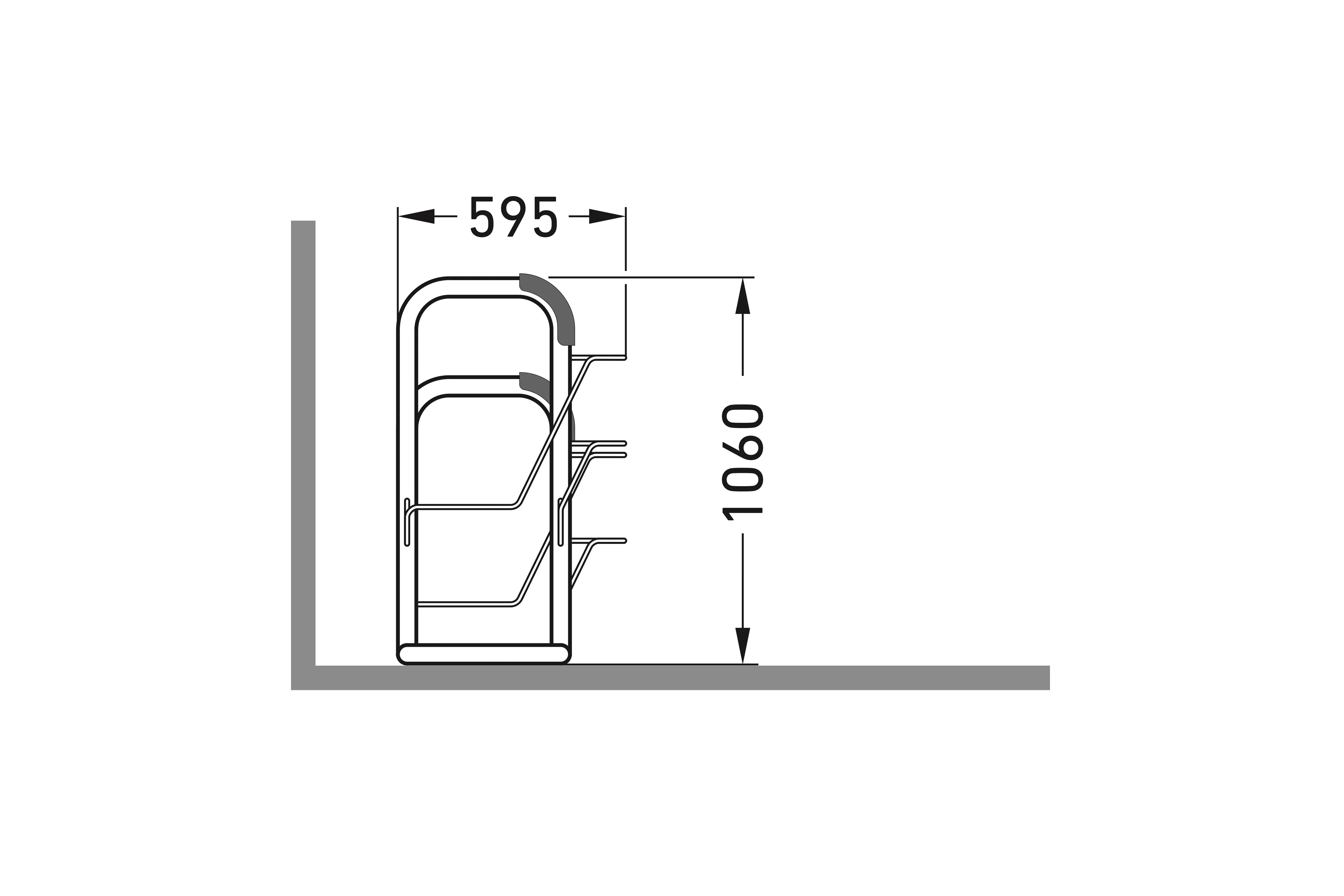 Fahrrad-Lean-To-System als Anlehnparker | Vorderradhalter