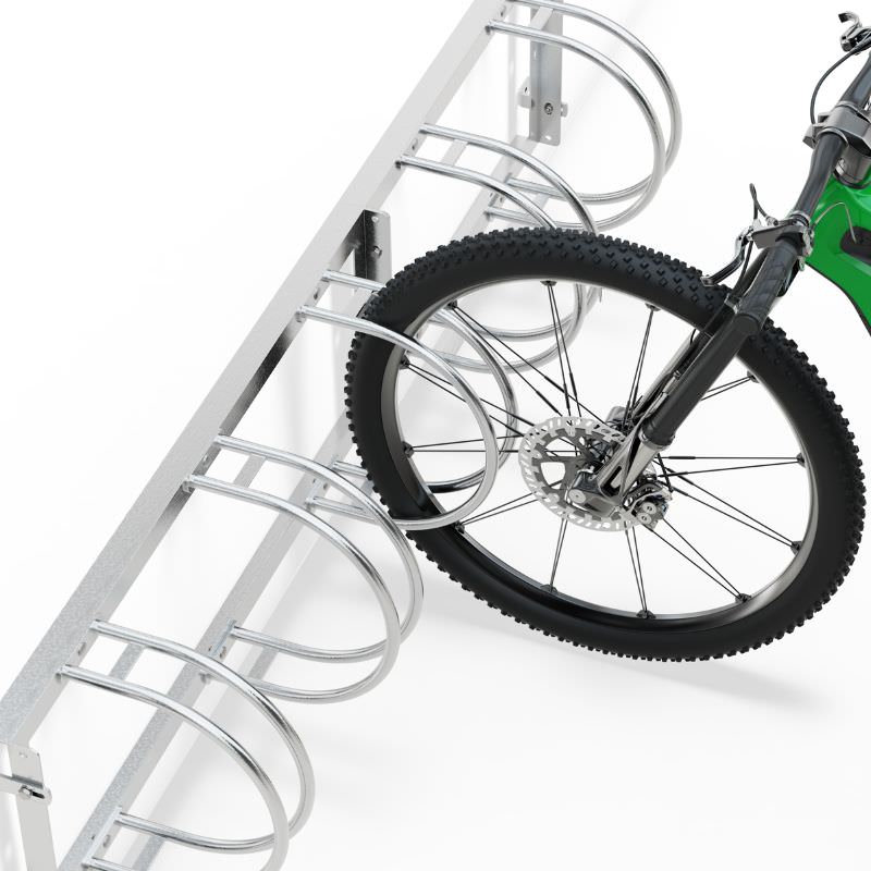 Fahrradständer Bogenparker mit Wandmontage