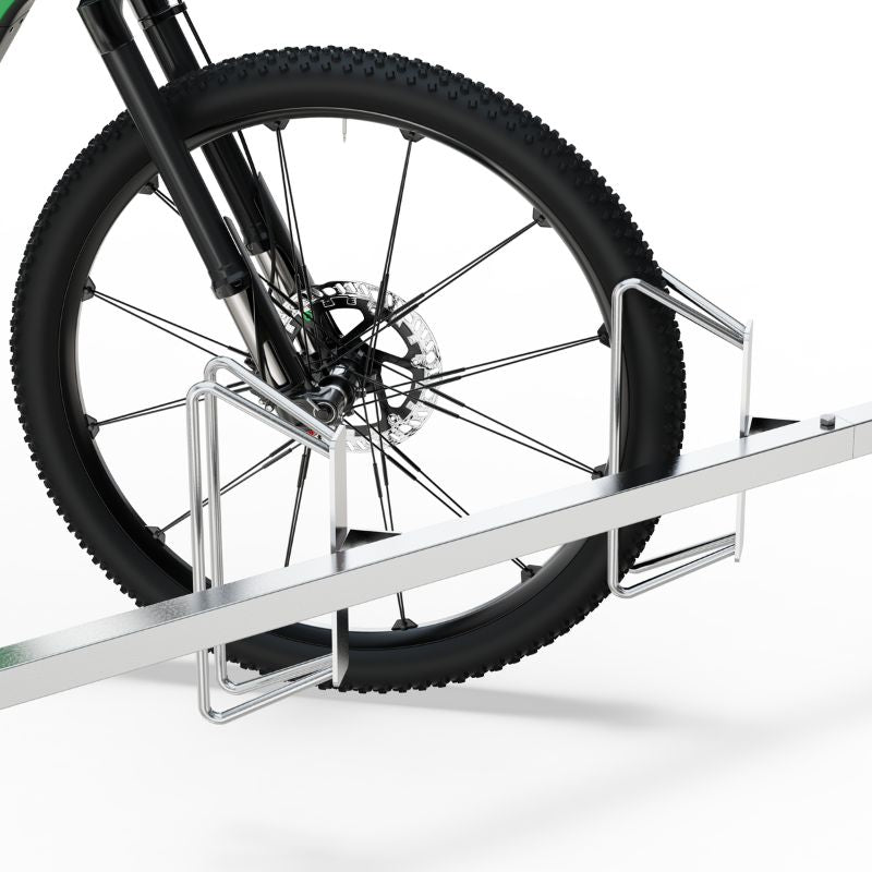 Fahrradständer Economy R80 für 3 Fahrräder in verzinkt Detail 45°