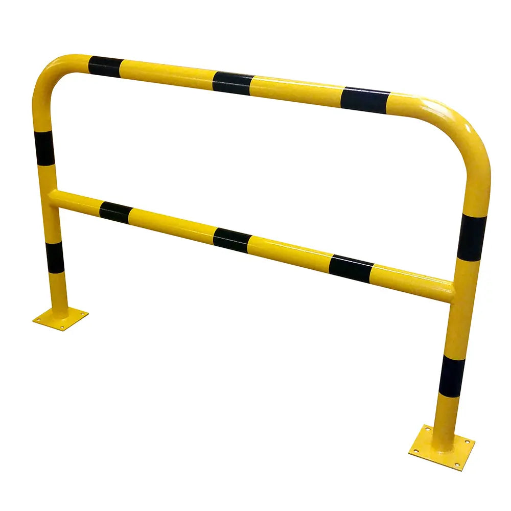 Rammschutzbügel Ø 60,3 mm / H 350 mm / L 500 mm - mit Knieholm - gelb schwarz