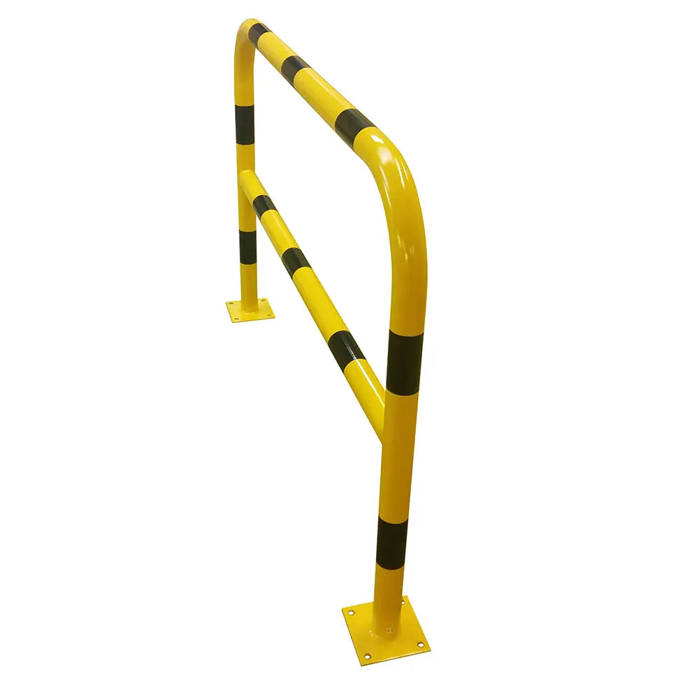 Rammschutzbügel Ø 60,3 mm / H 350 mm / L 500 mm - mit Knieholm - gelb schwarz