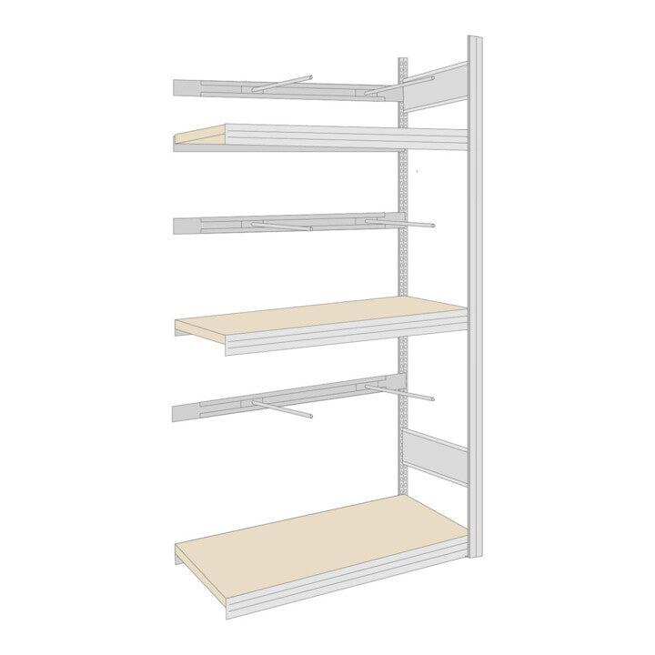 Schilderregal Anbauregal mit 3 Holzpaneelen
