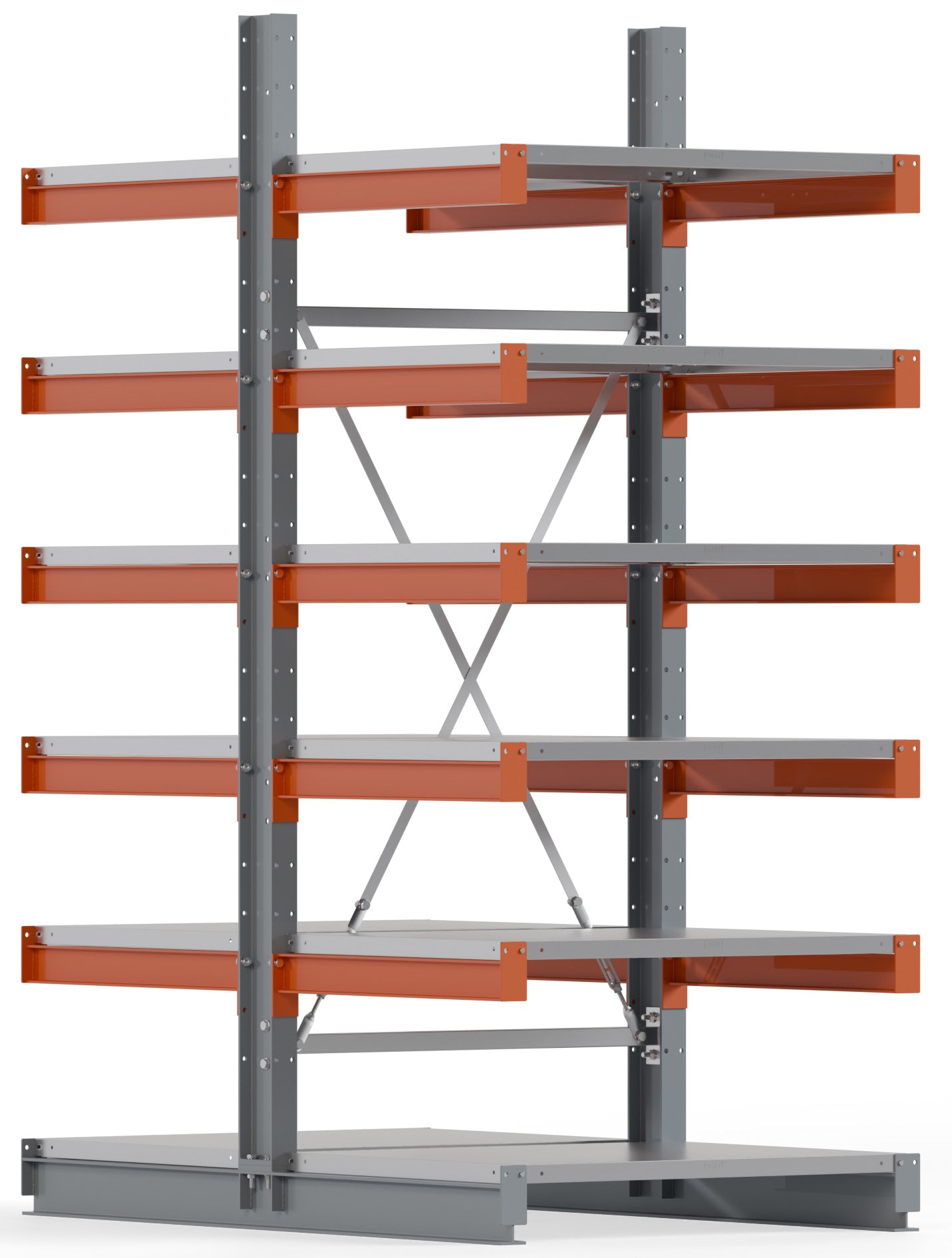 Kragarmregal Stahlboden doppelseitig Grundfeld