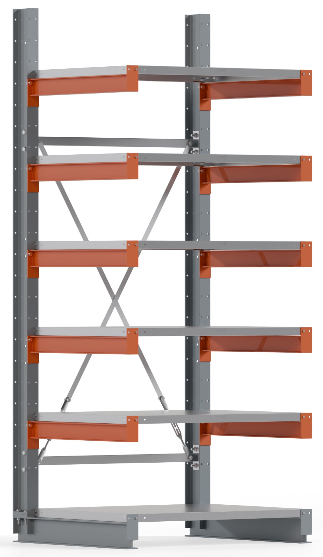 KARL BASIC Kragarmregal Stahlboden einseitig Grundregal