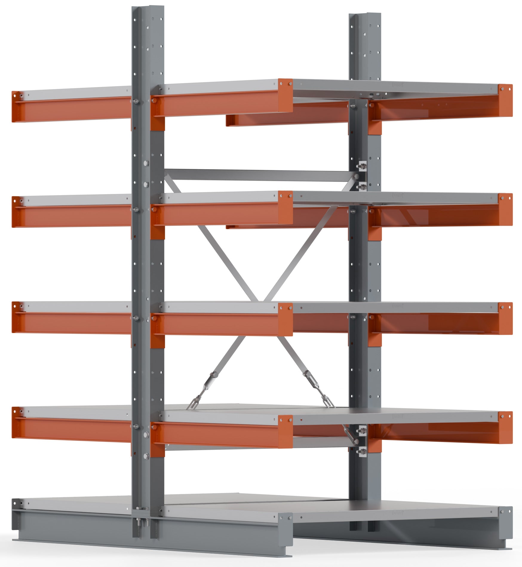 Kragarmregal Stahlboden doppelseitig Grundfeld