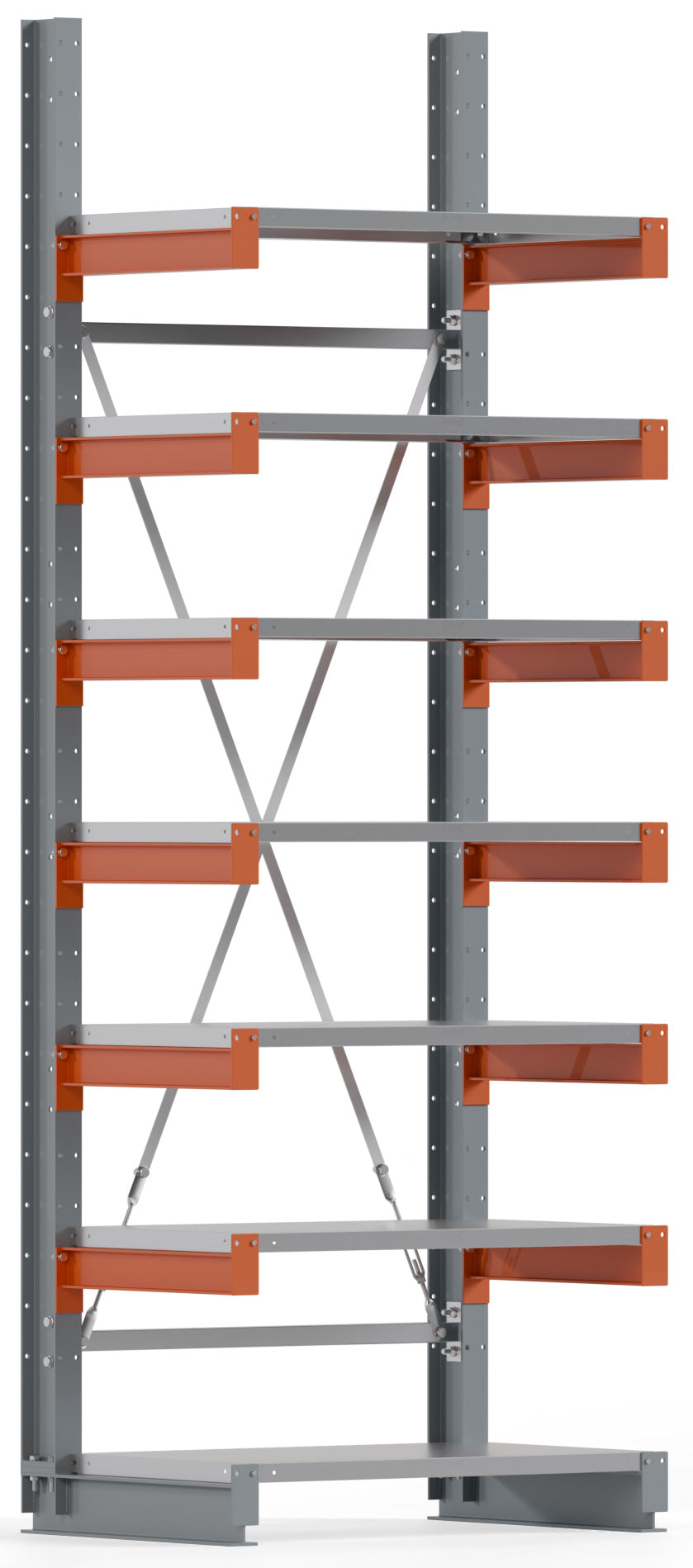 KARL BASIC Kragarmregal Stahlboden einseitig Grundregal