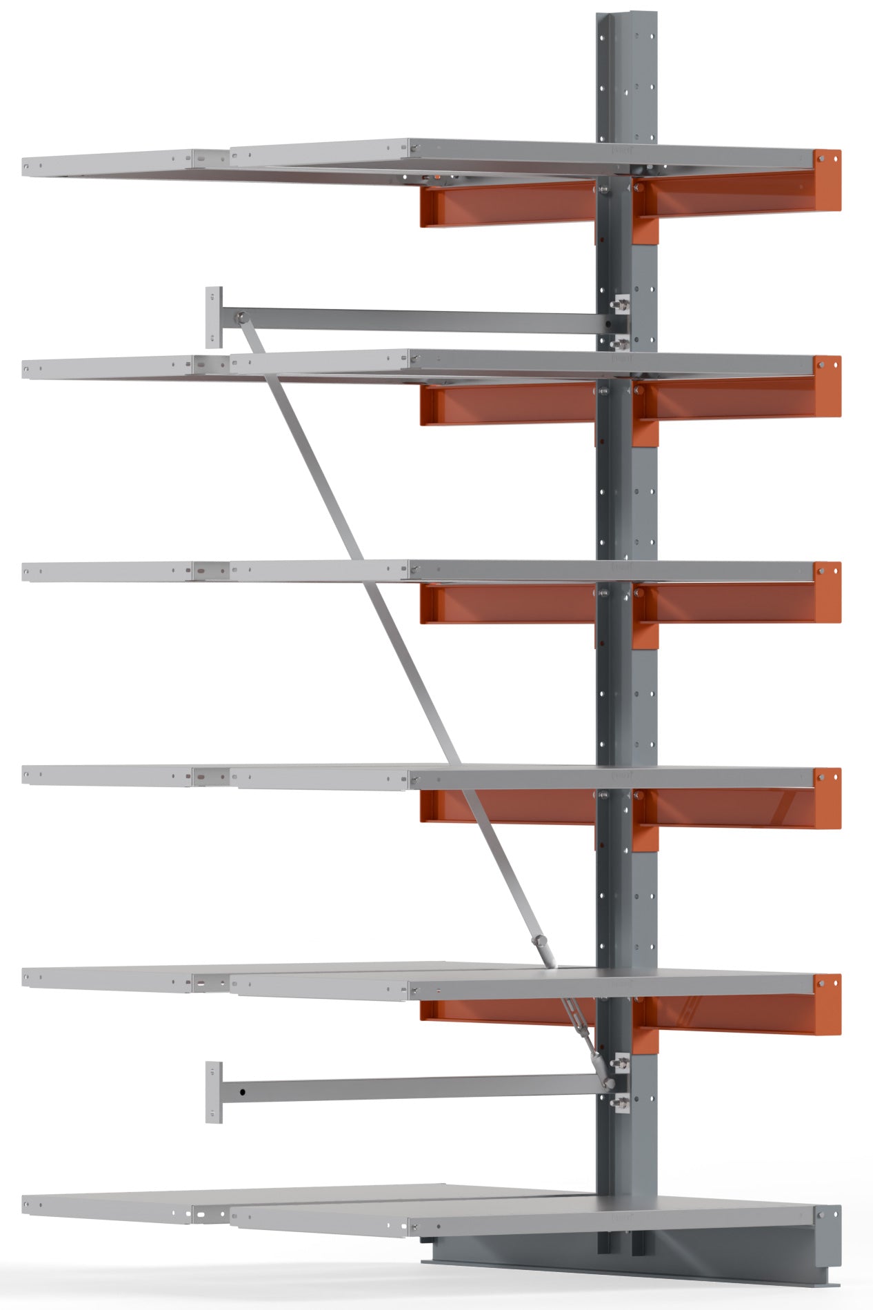 Kragarmregal Stahlboden doppelseitig Anbaufeld