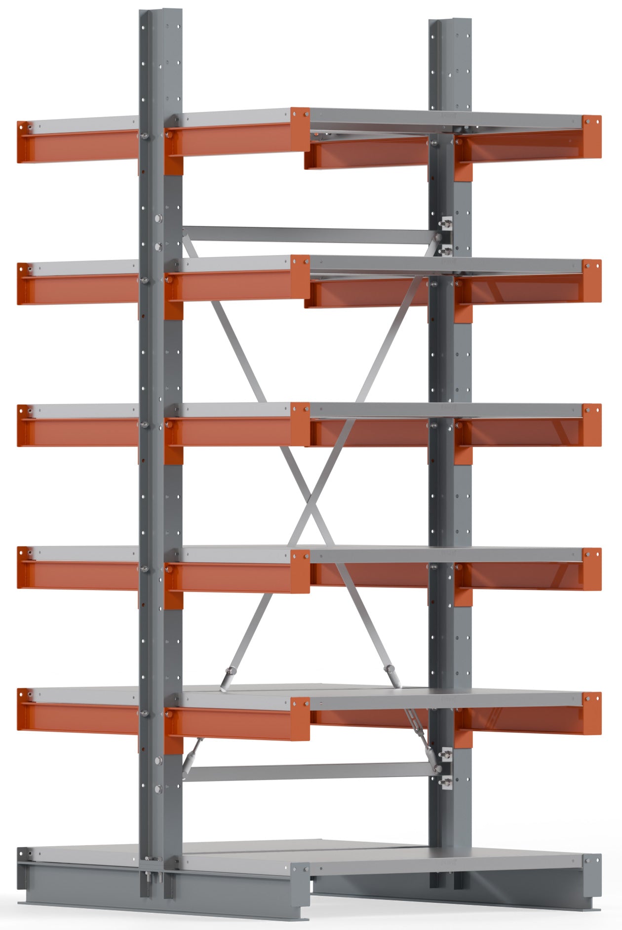 Kragarmregal Stahlboden doppelseitig Grundfeld