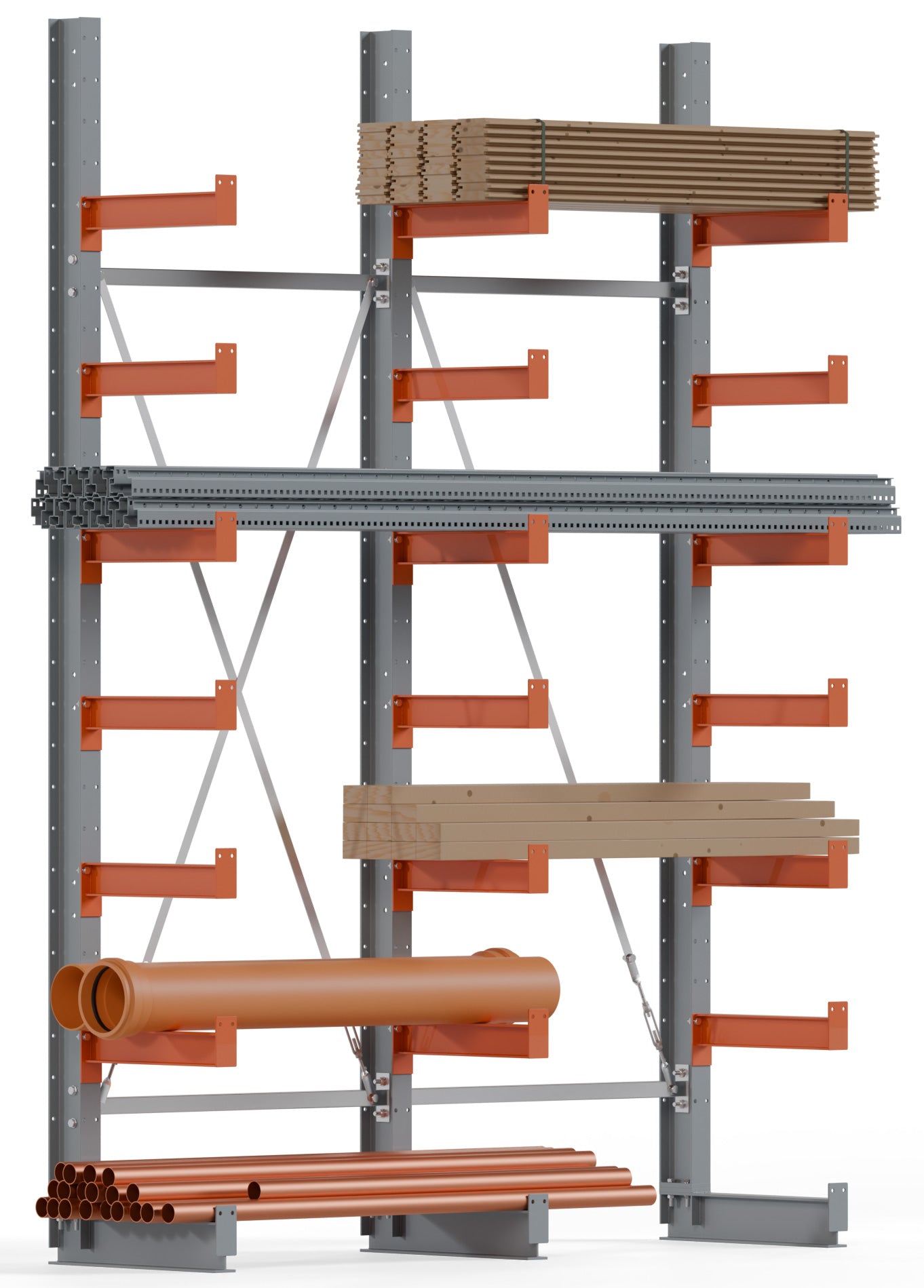 Kragarmregal einseitig Komplettset BASIC