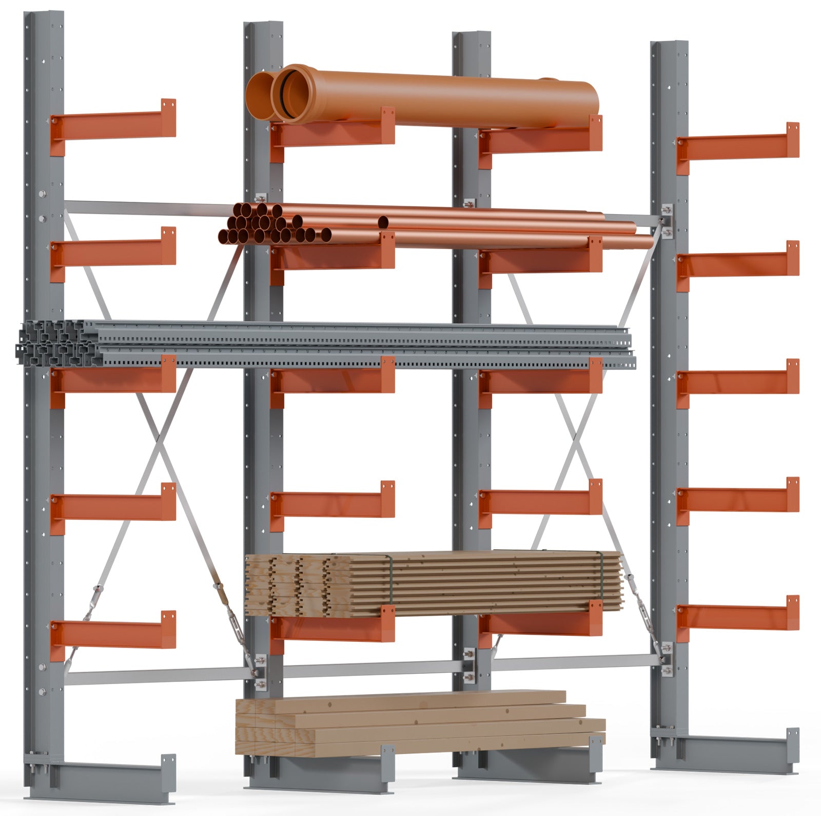 Kragarmregal einseitig Komplettset BASIC