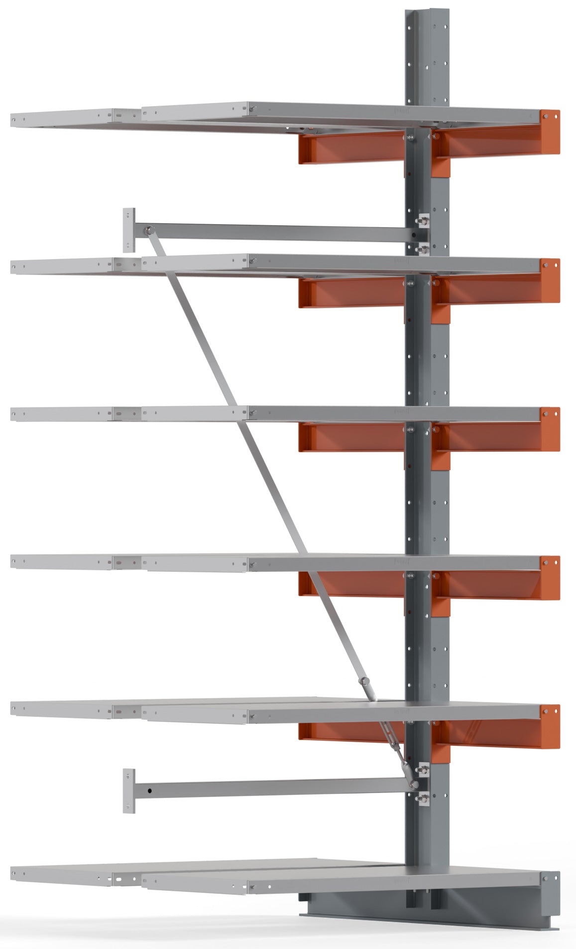 Kragarmregal Stahlboden doppelseitig Anbaufeld