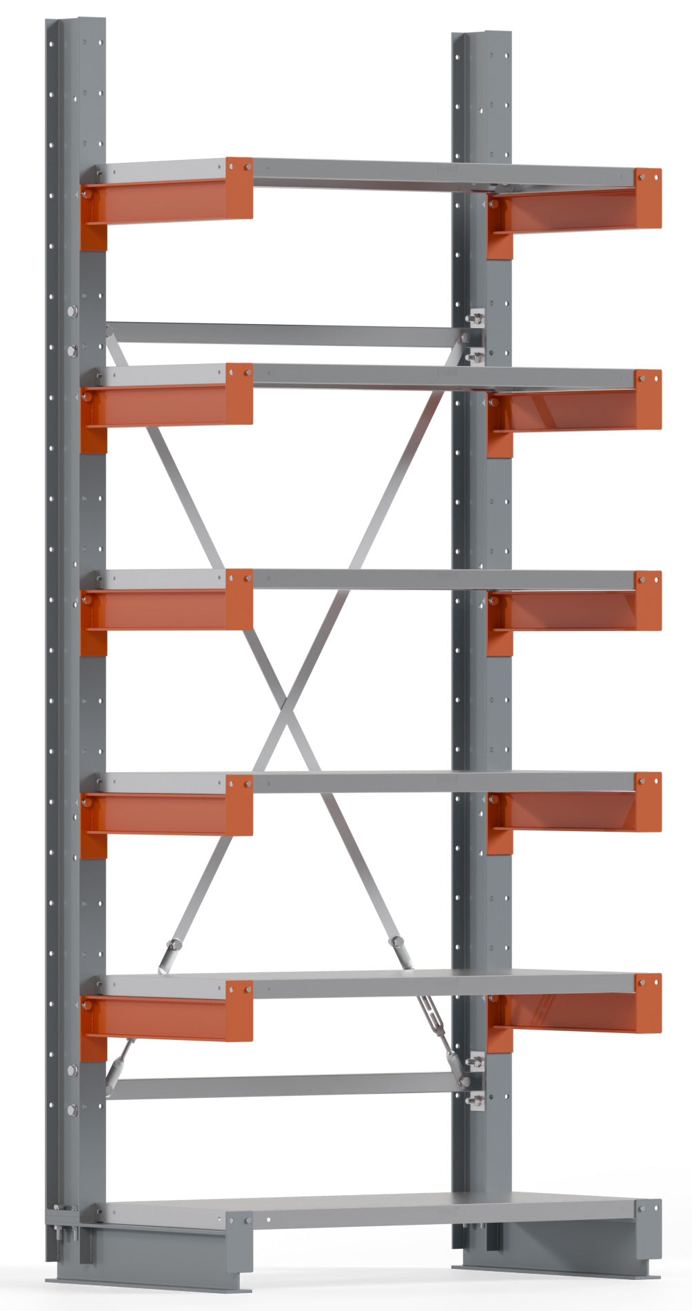 KARL BASIC Kragarmregal Stahlboden einseitig Grundregal