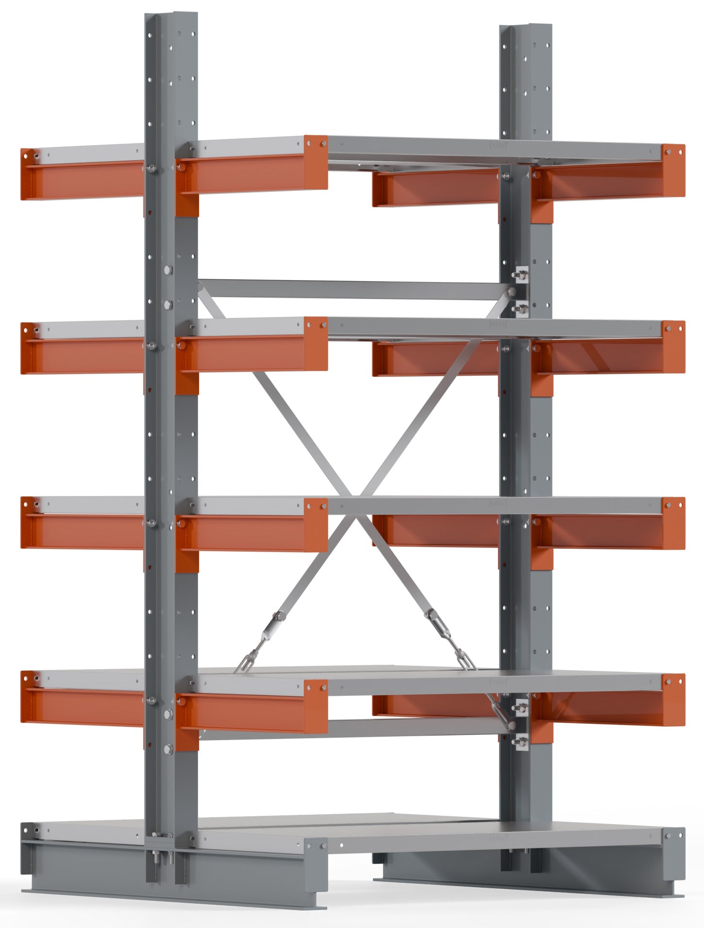 Kragarmregal Stahlboden doppelseitig Grundfeld