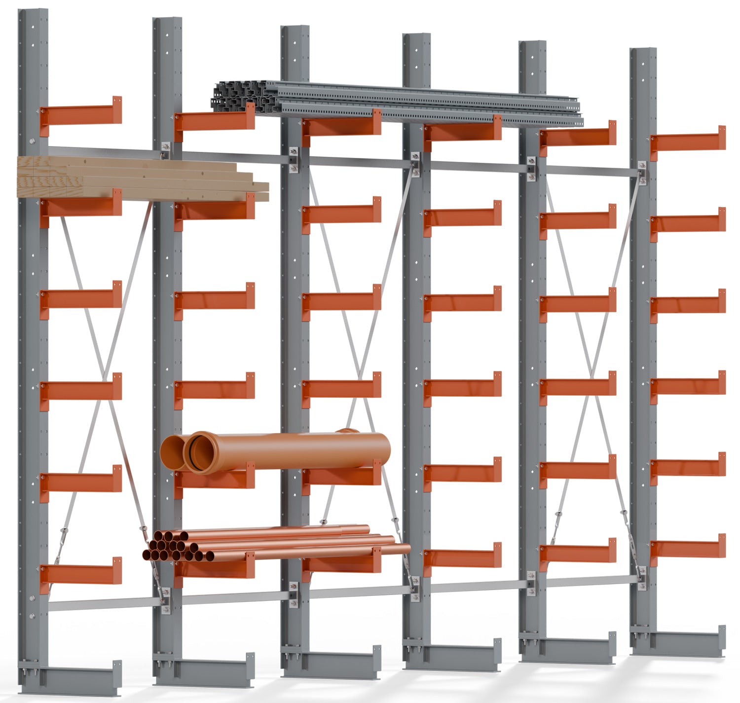 Kragarmregal einseitig Komplettset BASIC