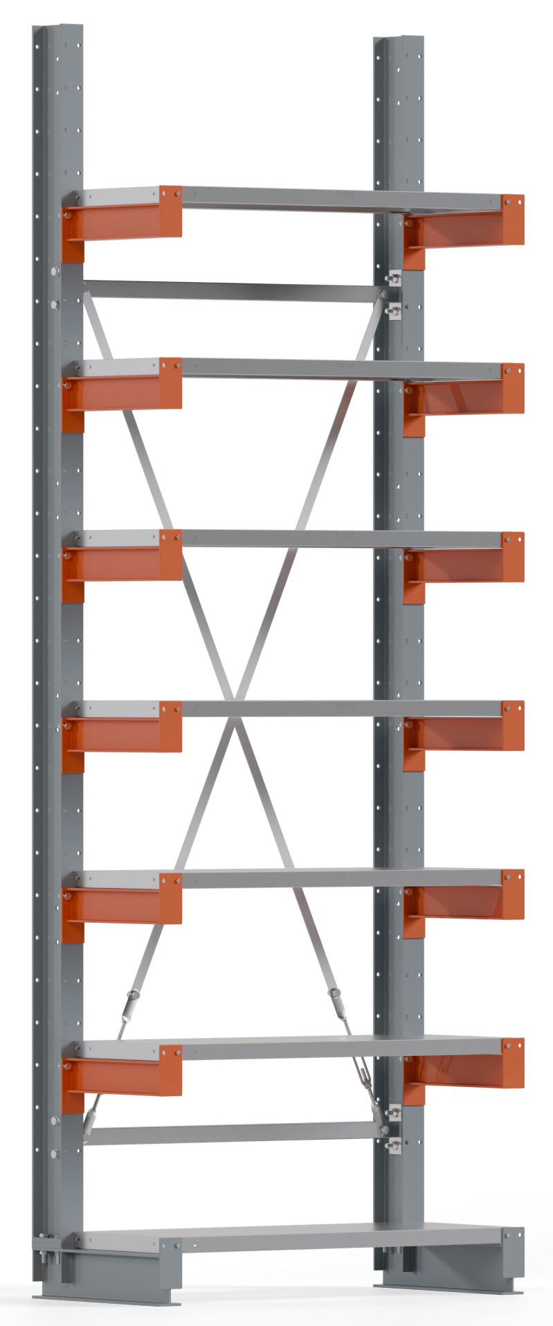 KARL BASIC Kragarmregal Stahlboden einseitig Grundregal