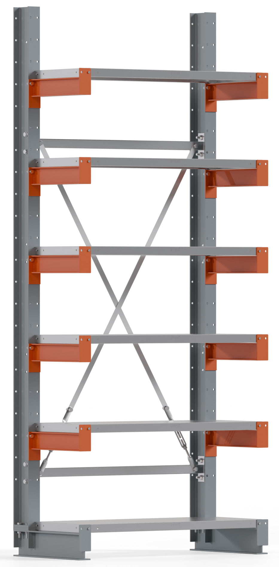 KARL BASIC Kragarmregal Stahlboden einseitig Grundregal