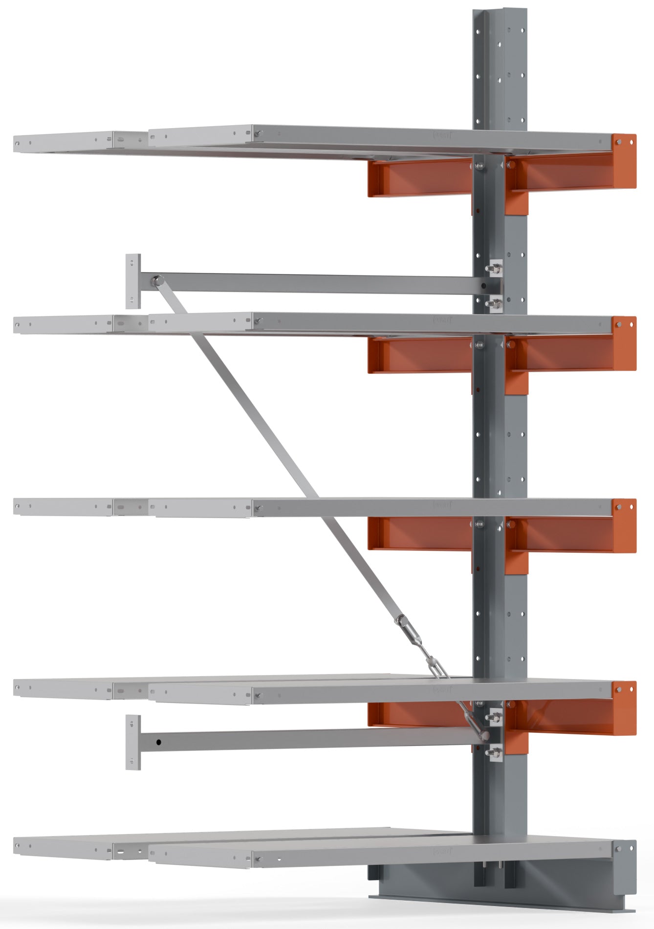 Kragarmregal Stahlboden doppelseitig Anbaufeld