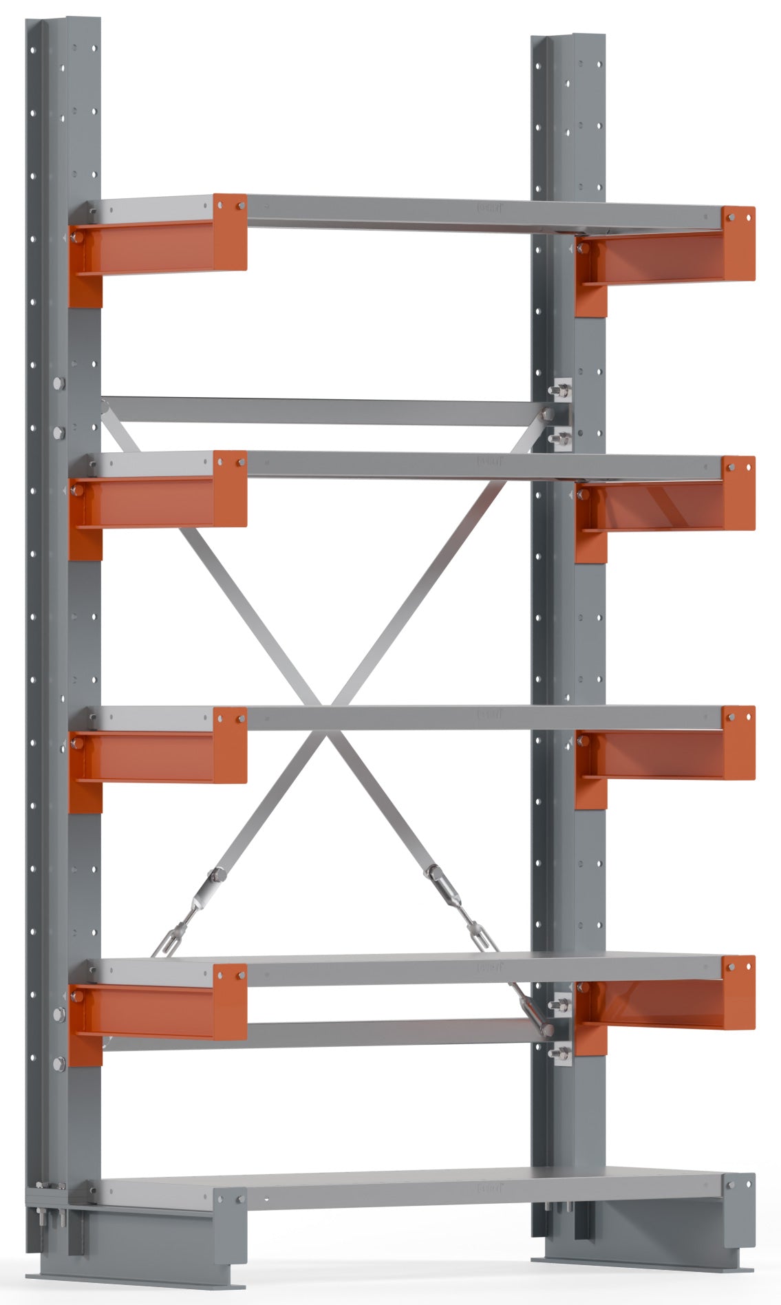 KARL BASIC Kragarmregal Stahlboden einseitig Grundregal