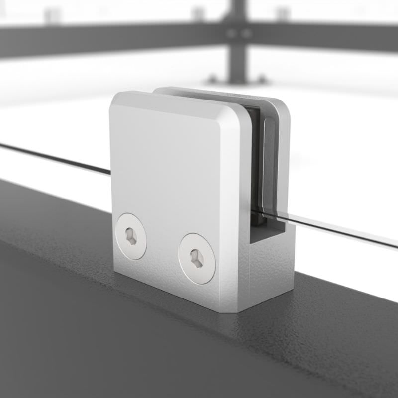 Unterstand Personenunterstand Bushaltestelle aus Stahl pulverbeschichtet mit Glaseinsatz Detail