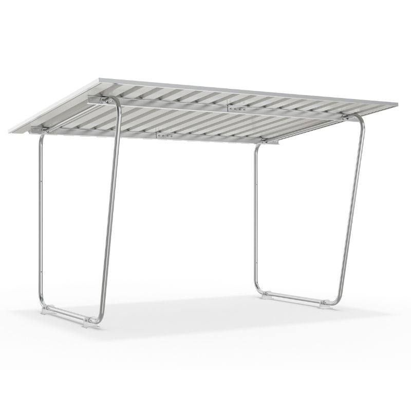 Überdachung aus Stahl für Fahrräder und Material