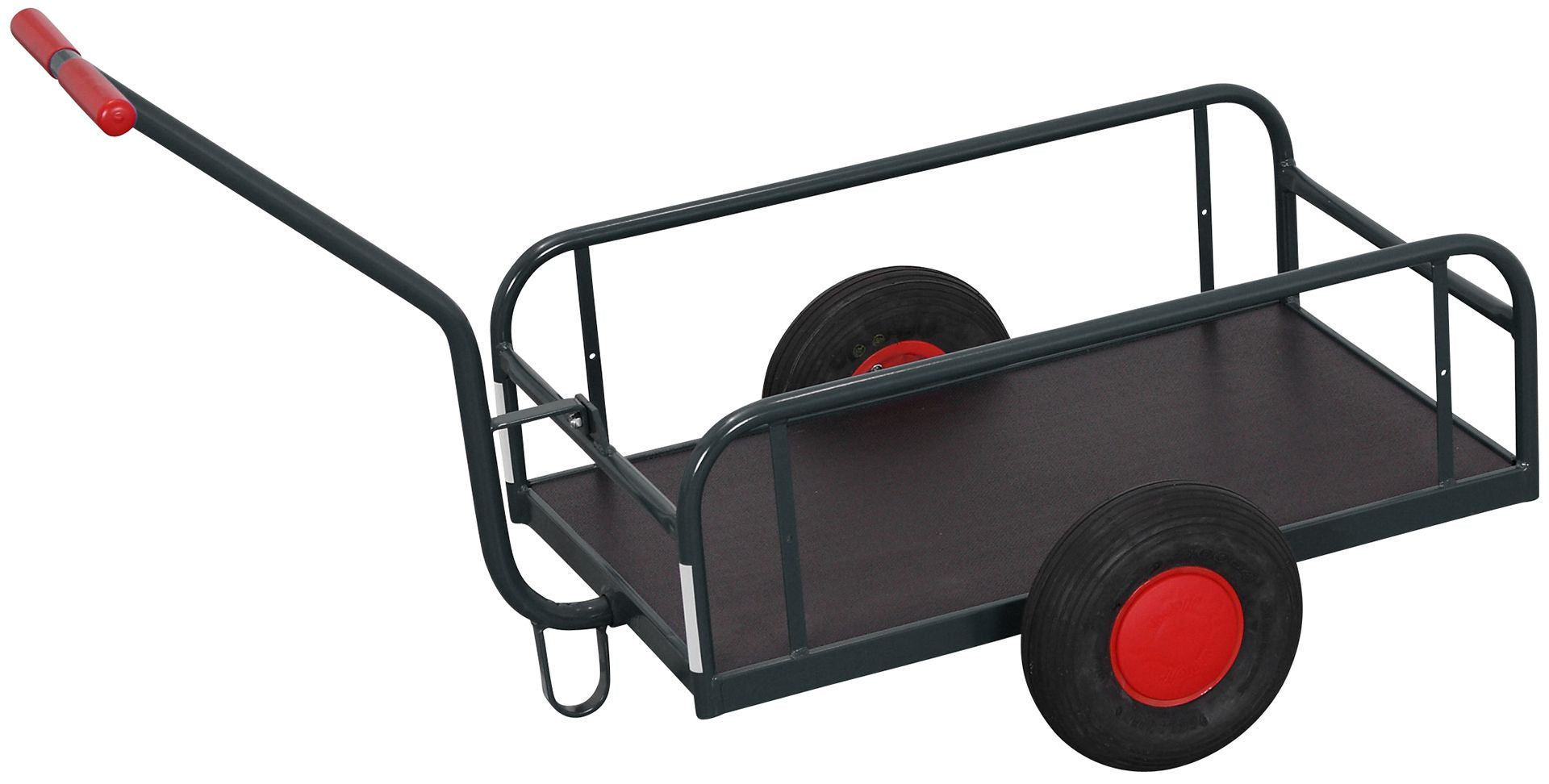 Handwagen ohne Bordwand, Ladefläche: 785 x 435 mm, grau